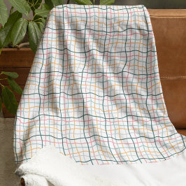 シームレスなパターン交差ドードルライン シェルパブランケット