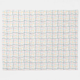 シームレスなパターン交差ドードルライン フリースブランケット