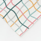 シームレスなパターン交差ドードルライン フリースブランケット (角)