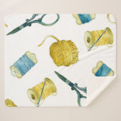 シームレスなパターン編み物 シェルパブランケット (正面(横))