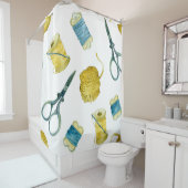 シームレスなパターン編み物 シャワーカーテン (インサイチュ)