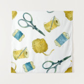 シームレスなパターン編み物 タペストリー (正面(横))