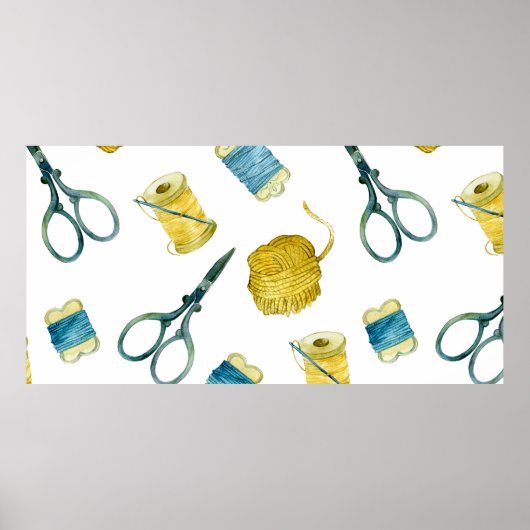 シームレスなパターン編み物 ポスター (正面)