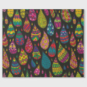 シームレスなパターン（の模様が）ある背景を装飾的に落とします。ブル ラッピングペーパー (フラット)