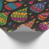 シームレスなパターン（の模様が）ある背景を装飾的に落とします。ブル ラッピングペーパー (角)