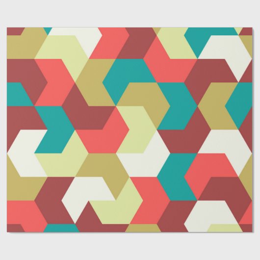 シームレスなパターン。ジオメトリの無限の背景 ラッピングペーパー (フラット)