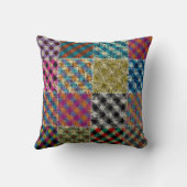 シームレスなパターン。パッチワークのパターンの模倣 クッション (裏面)