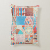 シームレスなパターン。パッチワークパターンの模倣 アクセントクッション (裏面(縦))