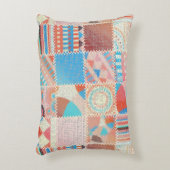 シームレスなパターン。パッチワークパターンの模倣 アクセントクッション (正面(垂直))