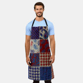 シームレスなパターン。パッチワークパターンの模倣 エプロン (着用した状態)