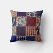 シームレスなパターン。パッチワークパターンの模倣 クッション (裏面)