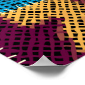 シームレスなパターン。パッチワークパターンの模倣 ポスター (角)