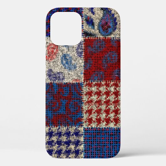 シームレスなパターン。パッチワークパターンの模倣 Case-Mate iPhoneケース (裏面)