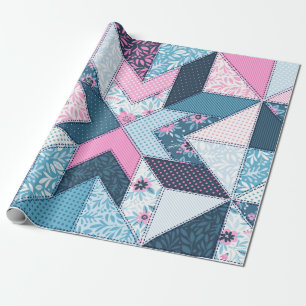 シームレスなパターン。パッチワーク。 ラッピングペーパー