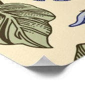 シームレスなパターン。ペチュニア・ワイルドフラワーセット。ボーティフ ポスター (角)