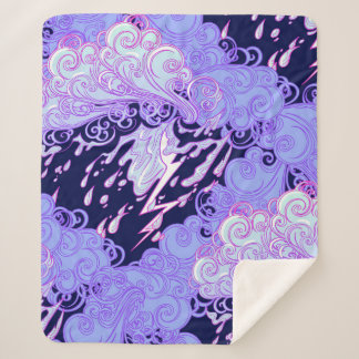 シームレスなパターン。レトロスタイル シェルパブランケット