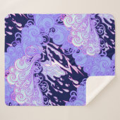 シームレスなパターン。レトロスタイル シェルパブランケット (正面(横))