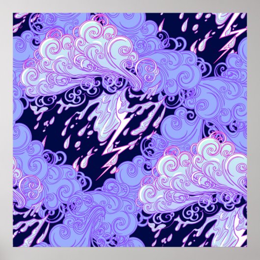 シームレスなパターン。レトロスタイル ポスター (正面)