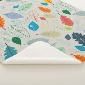 シームレスなパターン – ヴィンテージ紅葉図 シェルパブランケット (3/4)