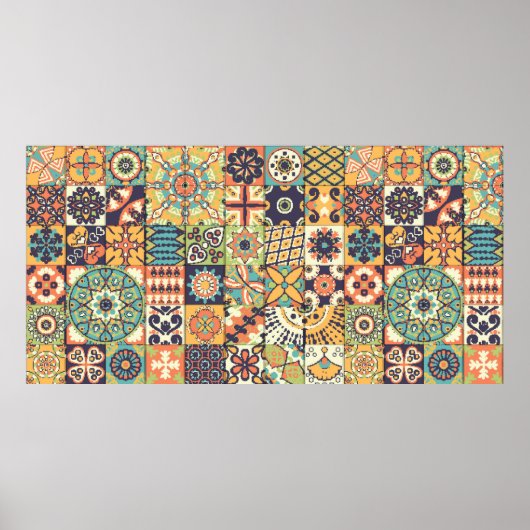 シームレスなパターン。ヴィンテージ装飾要素ハン ポスター (正面)