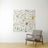 シームレスなパターン。一連のカラフル野生植物と  タペストリー (インサイチュ(横))