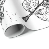 シームレスなパターン。手書きヴィンテージイラストレーション ラッピングペーパー (ロールコーナー)