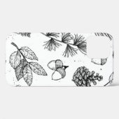 シームレスなパターン。手書きヴィンテージイラストレーション Case-Mate iPhoneケース (裏面 (横))