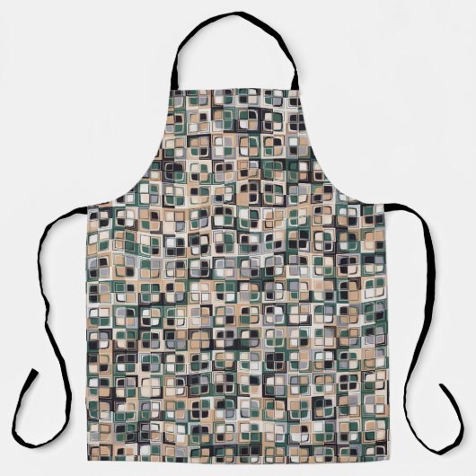 シームレスなパターン。正方形でカラフル図を形成 エプロン (正面)