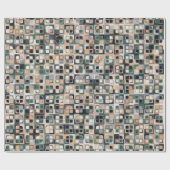 シームレスなパターン。正方形でカラフル図を形成 ラッピングペーパー (フラット)