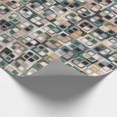 シームレスなパターン。正方形でカラフル図を形成 ラッピングペーパー (角)