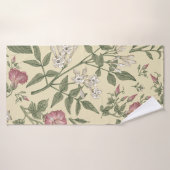 シームレスなパターン。美しいファブリック咲きリアリス バスタオル (バスタオル)