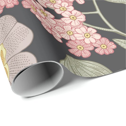 シームレスなパターン。美しいファブリック咲きリアリス ラッピングペーパー (ロールコーナー)