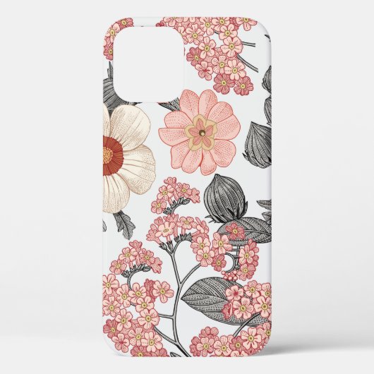 シームレスなパターン。美しい布の花が咲くリアル Case-Mate iPhoneケース (裏面)