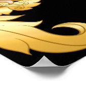 シームレスなパターン，背景バロック語， rococo, v ポスター (角)