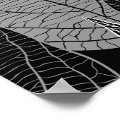 シームレスなパター葉ン。手書きモノクロ ポスター (角)