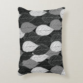 シームレスなパタ葉ーン。手描きモノクロム アクセントクッション (正面(垂直))