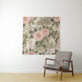 シームレスなパリの壁紙。ヴィンテージ新聞 タペストリー (インサイチュ)