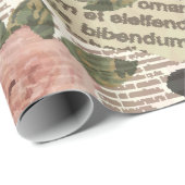 シームレスなパリ旅行壁紙。ヴィンテージ新聞 ラッピングペーパー (ロールコーナー)