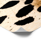 シームレスなヒョウのテクスチャ、動物の肌 ポスター (角)