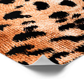 シームレスなヒョウ柄、アフリカアニマルプリント ポスター (角)
