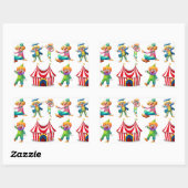 シームレスなピエロとサーカス 長方形シール (シート)