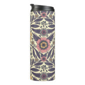 シームレスなピンクとブルーのフローラルパターン タンブラー (回転右)