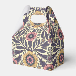 シームレスなピンクとブルーのフローラルパターン フェイバーボックス