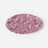 シームレスなピンクの銀色のキラキラ輝く輝きグリッターコン ペーパープレート (アングル)