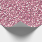 シームレスなピンクの銀色のキラキラ輝く輝きグリッターコン ラッピングペーパー (角)
