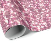 シームレスなピンクの銀色のキラキラ輝く輝きグリッターコン ラッピングペーパー (ロールコーナー)