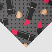 シームレスなファッション化粧品の赤い口紅水玉模様 薄葉紙 (詳細)