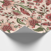 シームレスなファンタジーの花と自然の壁 ラッピングペーパー (角)