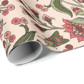 シームレスなファンタジーの花と自然の壁 ラッピングペーパー (ロールコーナー)