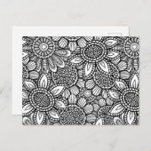 シームレスなフォークアートフローラドールパターン ポストカード (正面/裏面)
